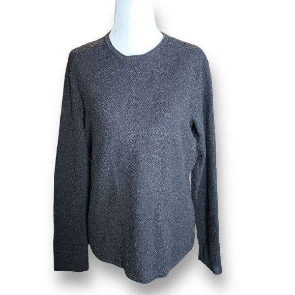 Rag & Bone Dark Charcoal Gray Wool Blend Neutral Knit Pullover Crewneck Sweater - Picture 1 of 10